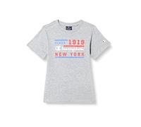 Champion Legacy Graphic Shop S/S T-shirt, Grigio Melange Chiaro, 9-10 anni Bambini e ragazzi