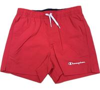 Champion Legacy Icons Beachshorts B - Crinkle Taslon Small Script Logo Costume a Pantaloncino, Rosso, 11-12 Anni Bambini e Ragazzi SS24
