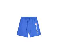 Champion Legacy Icons Beachshorts-Crinkle Taslon Contrast Logo Bermuda Costume a Pantaloncino, Blu Jeans, L Uomo