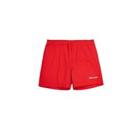 Champion Legacy Icons Beachshorts-Crinkle Taslon Small Script Logo Costume a Pantaloncino, Rosso, S Uomo