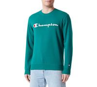 Champion Legacy Icons - Heavy Spring Terry Crewneck Felpa, Verde Bosco, Uomo SS24
