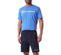 Champion Legacy Icons Pants-Small Script Logo PRO-Jersey Zip Bermuda Pantaloncini, Blu Marino, S Uomo