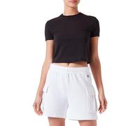 Champion Legacy Icons W - Spring Terry Cargo Bermuda Pantaloncini, Bianco, XS Donna SS24