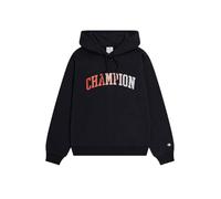 Champion Legacy Icons W - Spring Terry Varsity Logo Felpa con Cappuccio, Nero, Donna SS24