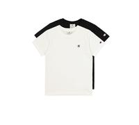 Champion Legacy Legacy Basics B - S-S 2-Pack Crewneck T-Shirt, Bianco/Nero, 7-8 Anni Bambino FW23