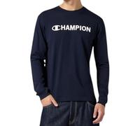 Champion Legacy - Maglietta a Maniche Lunghe da Uomo, con Grafica, S, Blu, Blu, S