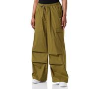 Champion Legacy Minimalist Resort W-Light Cotton Popeline Parachute Pantaloni da Tuta, Verde Oliva, S Donna