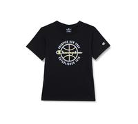 Champion Legacy Modern Basket B - Regular S/S Crewneck T-Shirt, Nero, 7-8 Anni Bambini e Ragazzi SS24