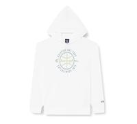 Champion Legacy Modern Basket B - Spring Terry Felpa con Cappuccio, Grigio Chiaro, 9-10 Anni Bambino SS24