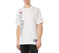 Champion Legacy Modern Basket - Graphic S/S Crewneck T-Shirt, Grigio Chiaro, M Uomo SS24