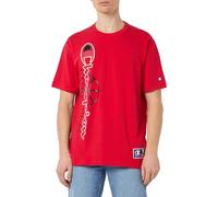 Champion Legacy Modern Basket - Graphic S/S Crewneck T-Shirt, Rosso, M Uomo SS24