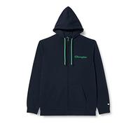 Champion Legacy Neon Spray Powerblend Terry Graphic Full Zip Felpa con Cappuccio, Blu Marino, M Uomo