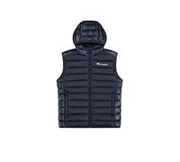 Champion Legacy Outdoor (220341) -WR Light Nylon Cirè 35gr Small Script Logo High-Neck Gilet imbotito, Blu Marino (NNY), S Uomo