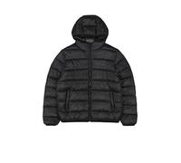 Champion Legacy Outdoor (220342) -WR Light Nylon Cirè 35gr Tonal Script Logo Hooded Giacca, Nero (NBK/DAG), S Uomo