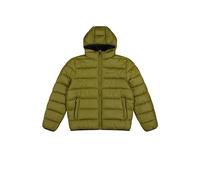 Champion Legacy Outdoor (220342) -WR Light Nylon Cirè 35gr Tonal Script Logo Hooded Giacca, Verde Oliva (GNUM/NBK), M Uomo