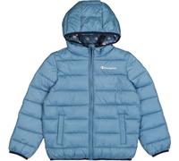 Champion Legacy Outdoor B (306868) - WR Light Cirè 40gr Small Script Logo Hooded Giacca, Blu Turchese (CBU), 11-12 anni (L) Unisex - Bambini FW24
