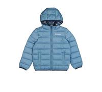 Champion Legacy Outdoor B (306868) - WR Light Cirè 40gr Small Script Logo Hooded Giacca, Blu Turchese (CBU), 7-8 anni (S) Unisex - Bambini FW24