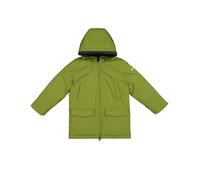 Champion Legacy Outdoor B (306873) -Light Neoprene Woven145gr Hooded Giacca, Verde Oliva (GNUM/NBK), 3-4 Anni Bambini e Ragazzi