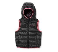 Champion Legacy Outdoor K-Light WR S-L Hooded Gilet imbotito, Nero/Rosa, 13-14 Anni Bambini e Ragazzi