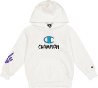 Champion Legacy Play with Graphics B (306908) -Ultra-Light Soft Compact Polyfleece Hooded Felpa con Cappuccio, Bianco (Wht), 7-8 Anni Bambino