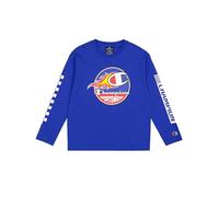 Champion Legacy Play with Graphics B (306912) - LS Crewneck Maglietta a Manica Lunga, Blu Profondo (BAI), 13-14 Anni (XL) Bambino FW24
