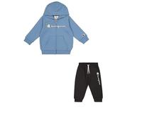 Champion Legacy Play With Graphics Td (306915) - Ultra-light Powerblend Fleece Hooded, Completo Bambini e ragazzi, Blu Turchese/Grigio Scuro (CBU/CHR), 6 mesi