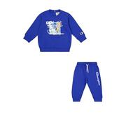 Champion Legacy Play with Graphics TD (306916) -Ultra-Light Powerblend Fleece Crewneck Completo, Blu Profondo (BAI), 6 Mesi Bambini e Ragazzi