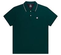 Champion Legacy Polo Gallery Light Cotton piqué C-Logo, Polo Uomo, Verde Scuro, S