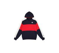 Champion Legacy Retro Sport (220317) -Soft Compact Poly Fleece Color Block Felpa con Cappuccio, Blu Marino/Vermiglione (NNY/CRD/Wht), M Uomo