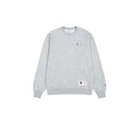 Champion Legacy Retro Sport (220325) -Soft Compact Poly Fleece Back Logo Crewneck Felpa, Grigio Melange, L Uomo