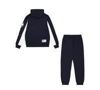 Champion Legacy Retro Sport (220412) -Soft Compact Powerblend Fleece Hooded Tuta Sportiva, Blu Marino/Blu Profondo (NNY/BAI/Wht), S Uomo