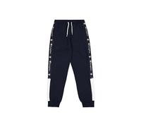 Champion Legacy Retro Sport B (306858) -Ultralight Soft Compact Fleece Rib Cuff Pantaloni da Tuta, Blu Marino/Bianco (NNY/Wht), 7-8 Anni Bambino