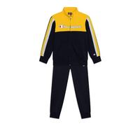 Champion Legacy Retro Sport Sweatsuits B - Ultralight Spring Terry High-Neck Full-Zip Tuta sportiva, Blu Marino/Giallo, 13-14 anni Bambini e ragazzi SS24