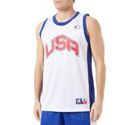 Champion Legacy Retro Sport-USA S/L Tank Canotta, Bianco, L Uomo