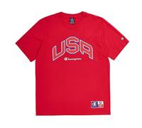 T-shirt Champion Legacy Retro Sport Basket USA manica corta rosso - L