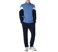 Champion Legacy Script Shop Color Block (220290) -Soft Compact Powerblend Fleece High-Neck Tuta Sportiva, Blu Turchese/Blu Marino (CBU/NNY), L Uomo