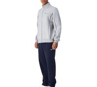 Champion Legacy Script Shop Piping (220289) - Soft Compact Powerblend Fleece High-neck Tuta sportiva, Grigio Melange/Blu Marino (NOXM/NNY), S Uomo FW24