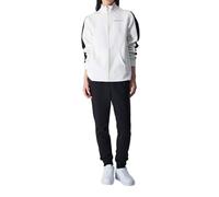 Champion Legacy Script Shop W (117520) -Soft Compact Powerblend Fleece High-Neck Tuta Sportiva, Marshmallow/Nero (STR/NBK), S Donna