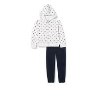 Champion Legacy Sweatsuits-all-Over Hooded Tuta Sportiva, (Bianco/Nero), 13-14 Anni Bambine e Ragazze