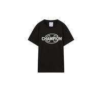 Champion Legacy - T-Shirt Girocollo con Grafica, da Ragazzo, L, Nera, Nero, L