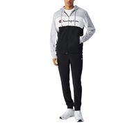 Champion Legacy - Tuta da uomo con zip intera e logo grande, colore grigio (EM021), S, Grigio (EM021), S