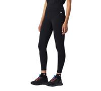 Champion Leggings da Donna a Vita Alta e Lunghezza 7/8, 117558 (IT, Testo, L, Regular, Regular, Nero)