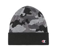 Champion Logo Cuff Beanie Mtze, Grigio, Taglia Unica Unisex-Adulto