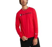 Champion, Classic Long Sleeve, Comfortable, Soft T-Shirt for Men (Reg. Or Big & Tall), Scarlatto Y06794, XL Uomo