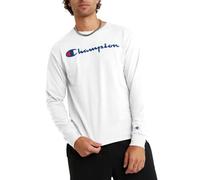 Champion, Classic Long Sleeve, Comfortable, Soft T-Shirt for Men (Reg. Or Big & Tall), Bianco, L Uomo