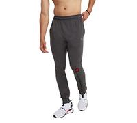 Champion mens Classic Jersey Jogger - Graphic Sweatpants, Granite Heather 15" Script Low Leg, Large US