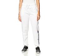 Champion Pantaloni da Jogging Powerblend da Donna, Logo Script, White-y07459 Adattatore e invertitore, L
