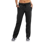 Champion Pantaloni in Pile con Fondo Aperto Tuta, Nero, XS Donna