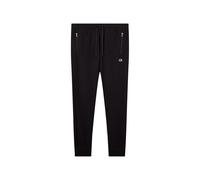 Champion Pantaloni Joggers Slim Fit con Polsino e Tasche con Cerniera da Uomo, 220804 (IT, Testo, L, Regular, Regular, Nero)