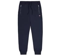 Champion Pantaloni Joggers Slim Fit con Polsino e Tasche con Cerniera da Uomo, 220804 (IT, Testo, M, Regular, Regular, Blu)